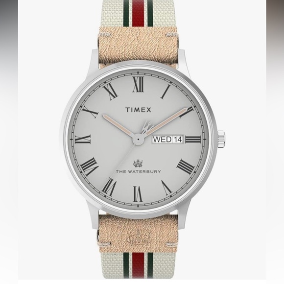 Timex Waterbury Classic Chrono 40mm Stainless Steel Quartz  Watch  Leather Strap - Picture 1 of 9
